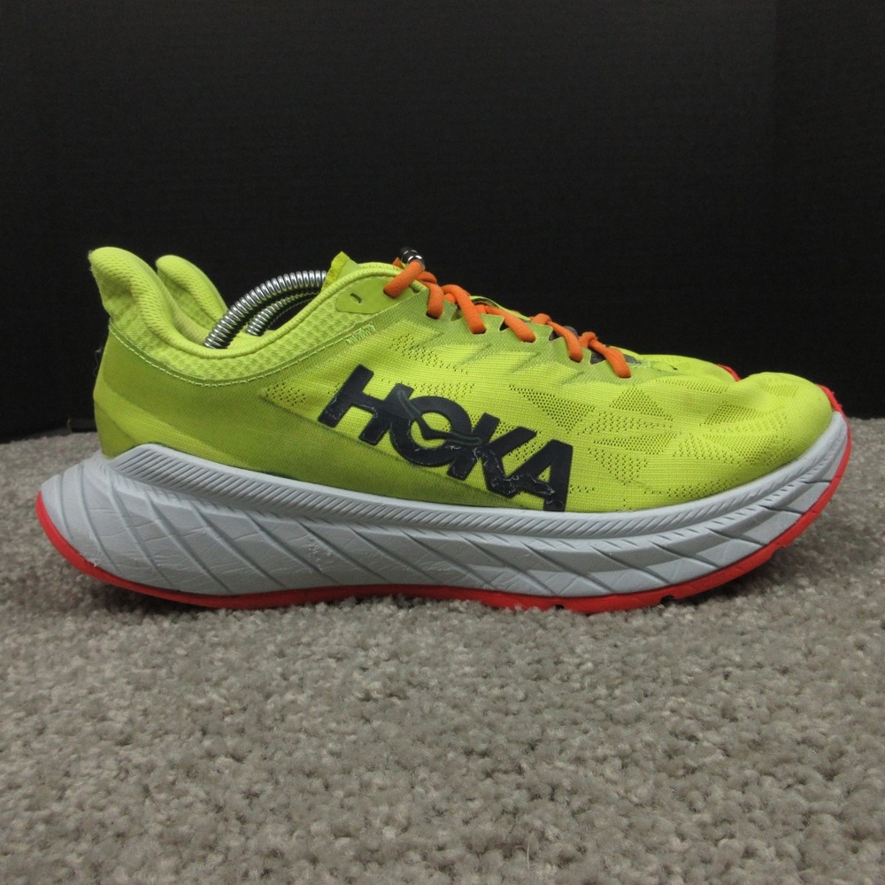 Hoka One One Carbon X 2 Sneakers Mens Size 11.5 D Evening Primrose Fiesta Shoes